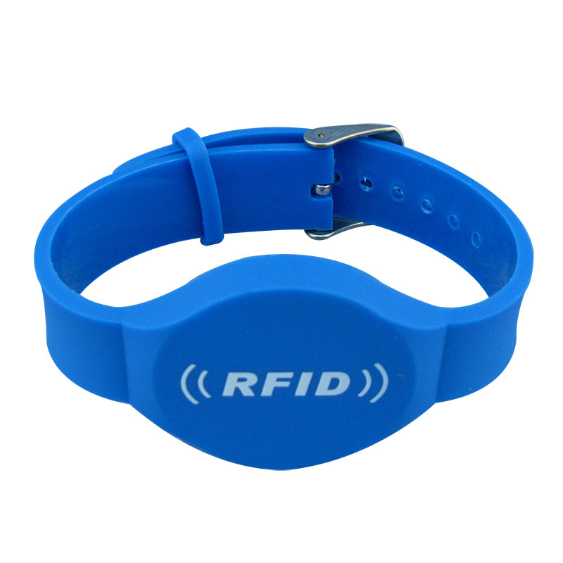 13,56 MHZ MF Programmierbares wasserdichtes Ic Rfid PVC-Gummiarmband für Sauna